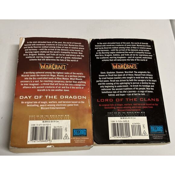 World of Warcraft Day Of The Dragon And Lord of the Clans Paperback Lot of (2) - Picture 2 of 8